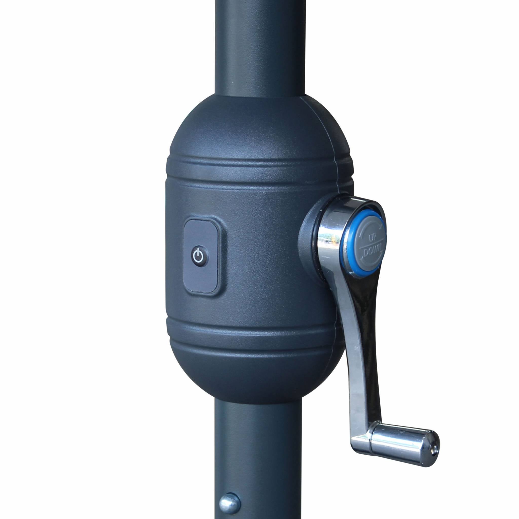 Ombrellone palo centrale  rotondo 2,7m  con luce led, rosso