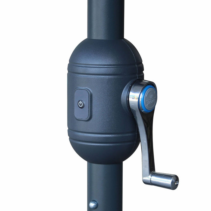 Ombrellone palo centrale  rotondo 2,7m  con luce led, rosso