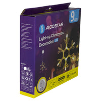 LUCE DECORAZIONE NATALIZIA 9 LED FIOCCO DI NEVE