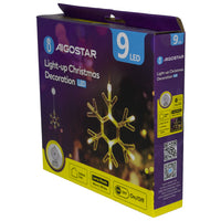 LUCE DECORAZIONE NATALIZIA 9 LED FIOCCO DI NEVE