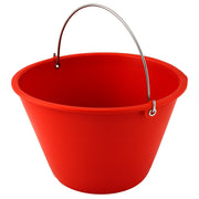 Calderina secchio muratore plastica rosso 12 l diametro 34 cm manico metallo