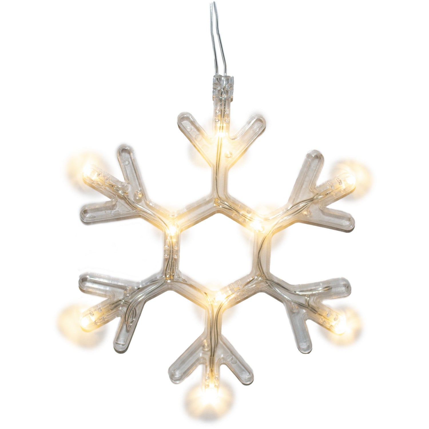 LUCE DECORAZIONE NATALIZIA 9 LED FIOCCO DI NEVE