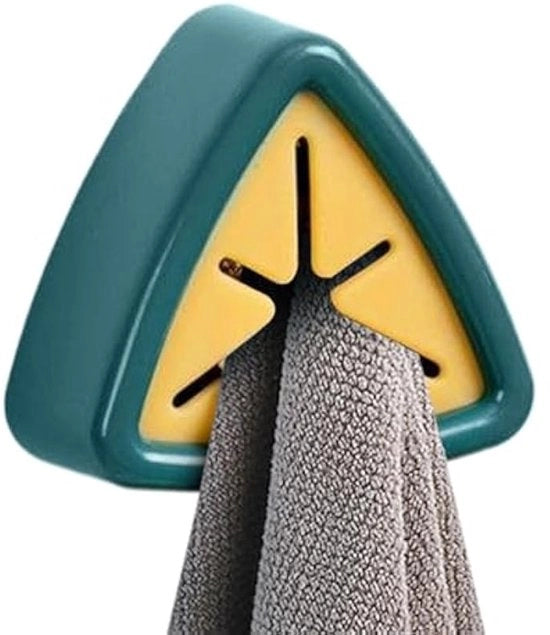 30 pacchi di appoggi per asciugamano per bagno | Organizzatore da parete autofissante | Spine per asciugamano in verde scuro