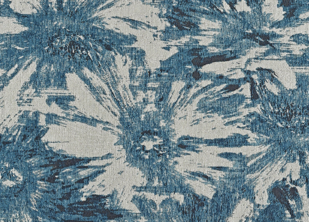 Tappeto Salotto Velour Antiscivolo Dis Fior Di Loto Colore Jeans Suardi - 115x175 - Jeans
