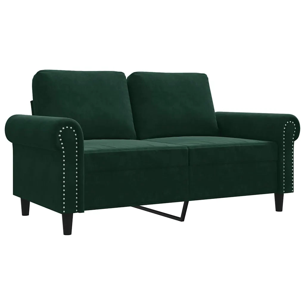 Divano a 2 Posti Verde Scuro 120 cm in Vellutocod mxl 131716