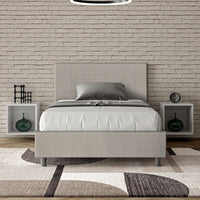 Letto 1 Piazza e Mezzo 120x190 cm Senza Rete Adele Labirinto 01 Bianco