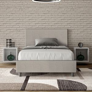 Letto 1 Piazza e Mezzo 120x190 cm Senza Rete Adele Labirinto 01 Bianco