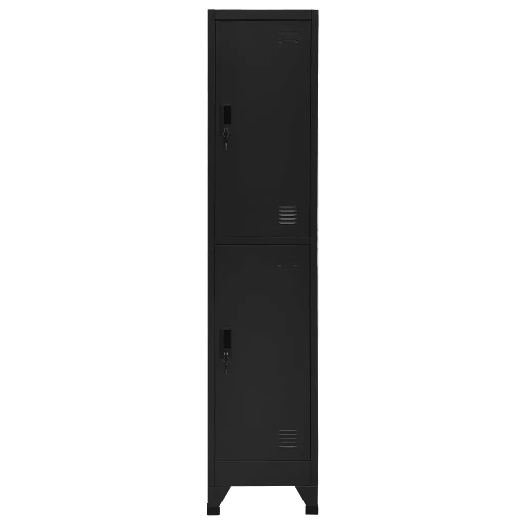 Armadietto con Serratura Nero 38x45x180 cm in Acciaio cod mxl 76240