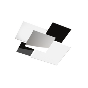 Lampada da soffitto moderna 1088/70-NE Vetri Bianchi e Neri 4xE27