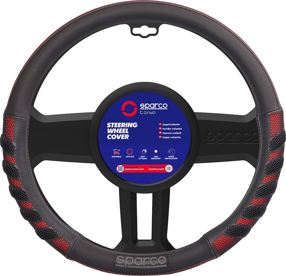 Coprivolante SPS101 auto universale rosso e nero anti dissolvenza