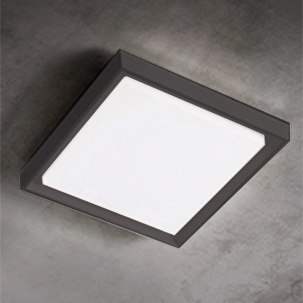 Alu Lampada da Parete e Soffitto in Alluminio Pressofuso Grigio Scuro 30W LED 3000K IP54, Design Moderno e Versatile per Ambienti Interni ed Esterni