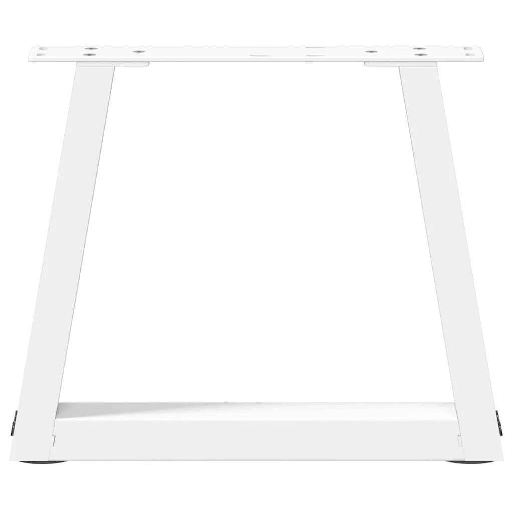 Set di 2 gambe per tavolino da caffè a forma di V 40 x 31 cm con piedini regolabili stile moderno acciaio bianco 02_0056822