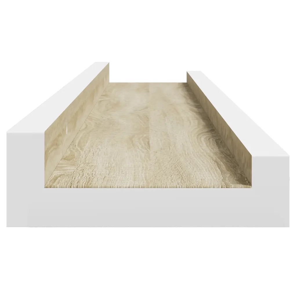 Mensole da Parete 4 pz Bianco e Rovere Sonoma 60x9x3 cm cod mxl 33054