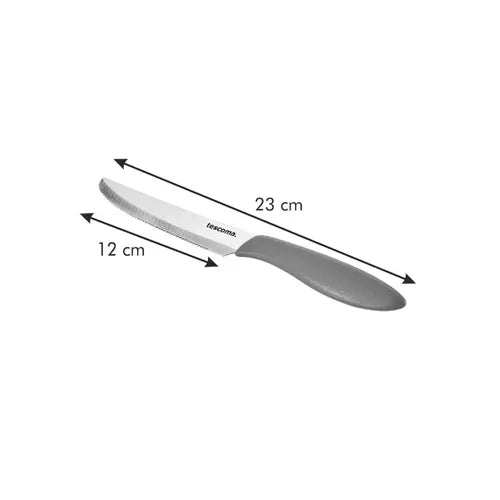COLTELLO TAVOLA 'PRESTO' Lunghezza totale 23 cm -  lama 12 cm  - Marrone 6 pezzi - TESCOMA