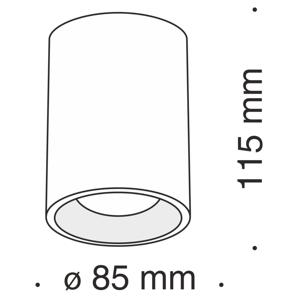 Plafoniera Maytoni Slim bianca GU10 8,5 cm C012CL-01W