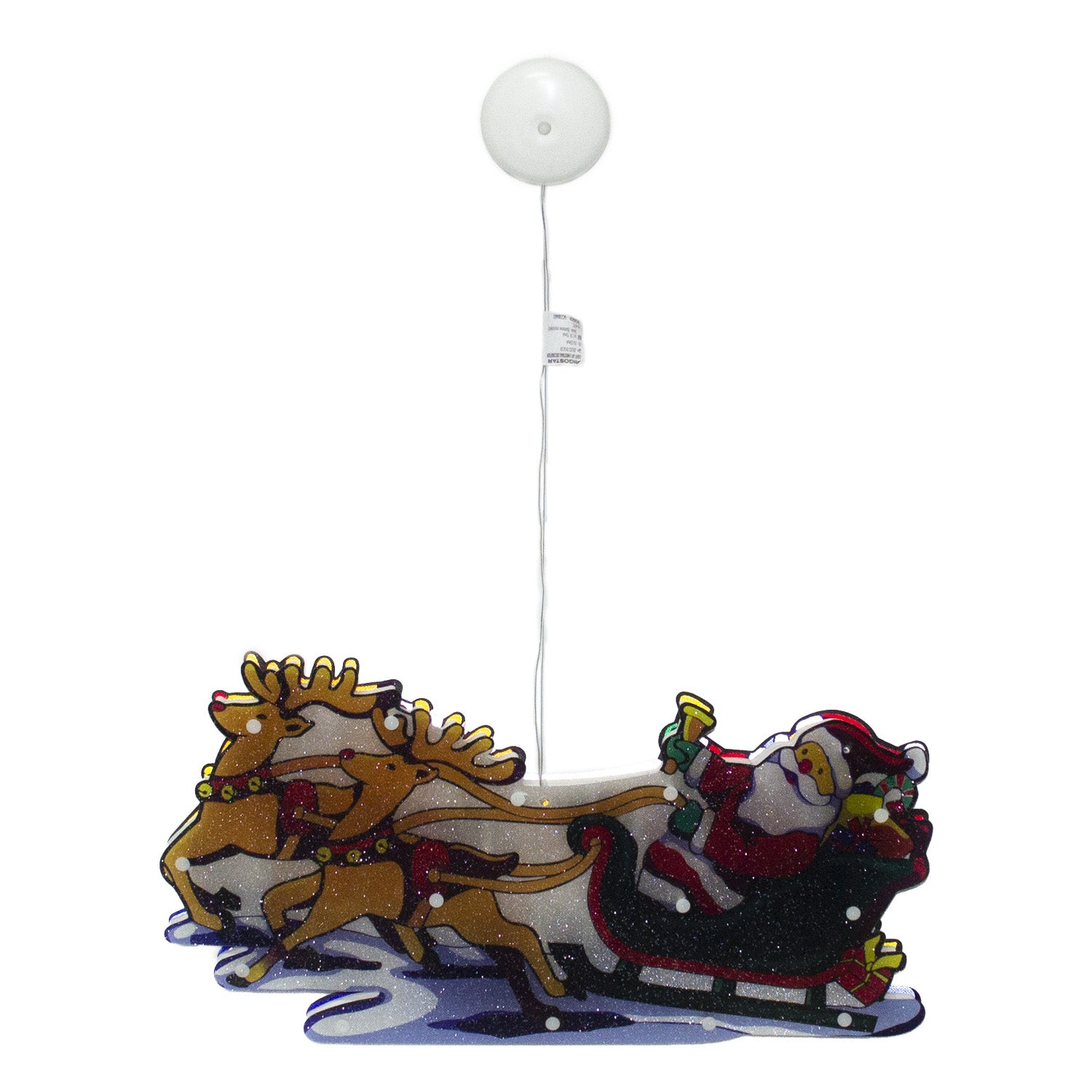 LUCE DECORAZIONE NATALIZIA 20 LED SLITTA BABBO NATALE