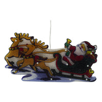 LUCE DECORAZIONE NATALIZIA 20 LED SLITTA BABBO NATALE