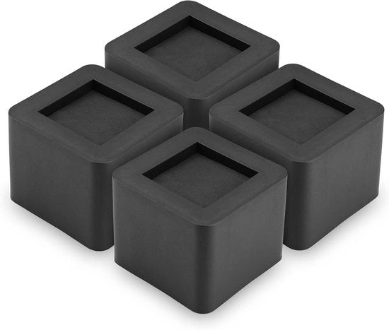 Sostegno per tavolo a piedi in plastica PP antiscivolo - 4 pezzi/set - colore nero