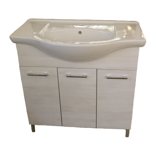 MOBILE BAGNO ROVERE BIANCO 3 ANTE 85 CM