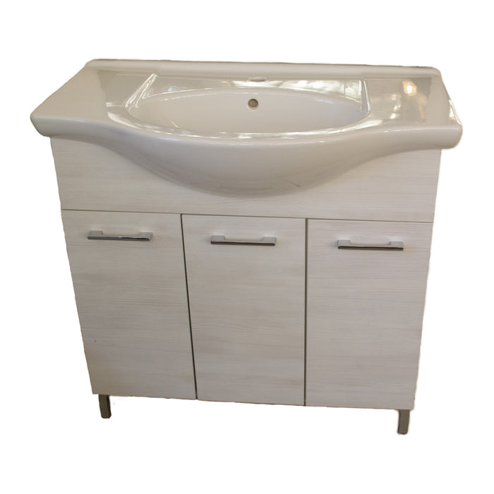 MOBILE BAGNO ROVERE BIANCO 3 ANTE 85 CM