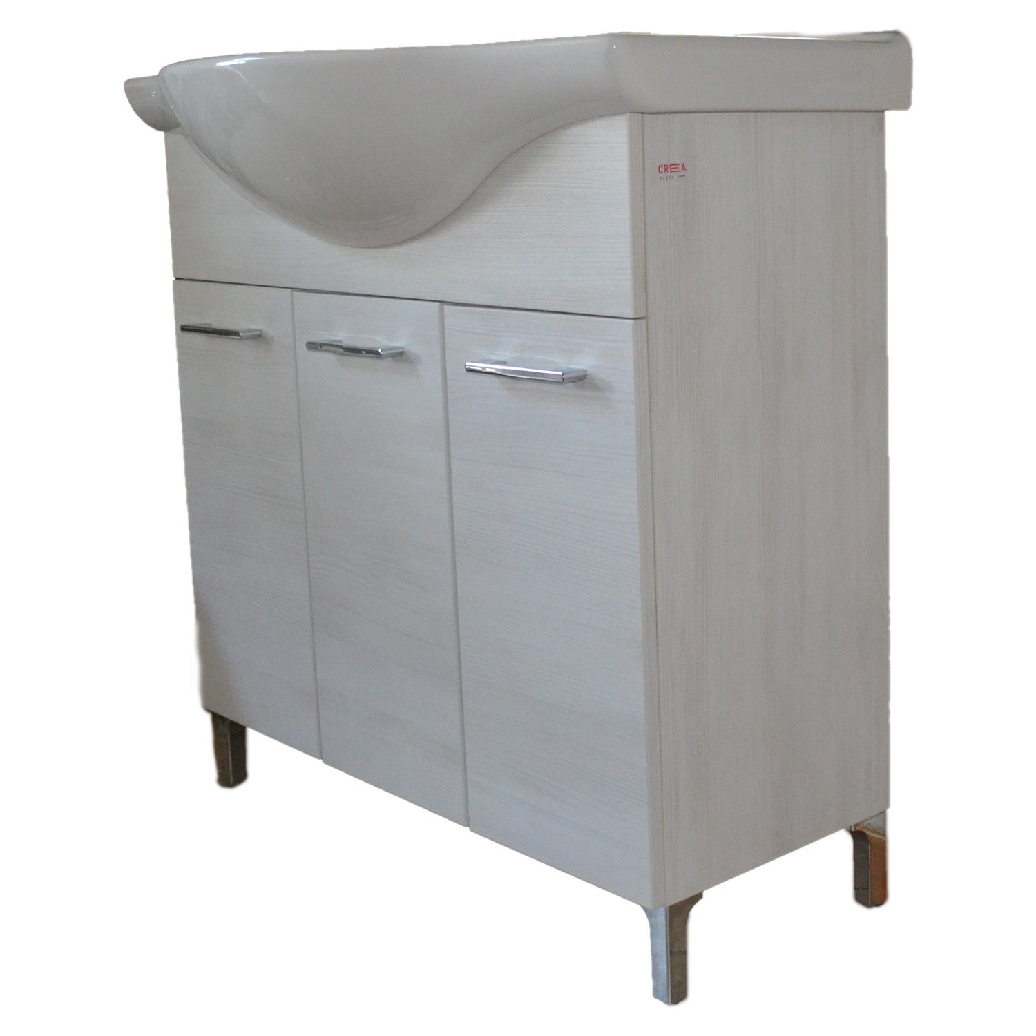 MOBILE BAGNO ROVERE BIANCO 3 ANTE 85 CM