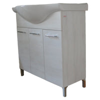 MOBILE BAGNO ROVERE BIANCO 3 ANTE 85 CM