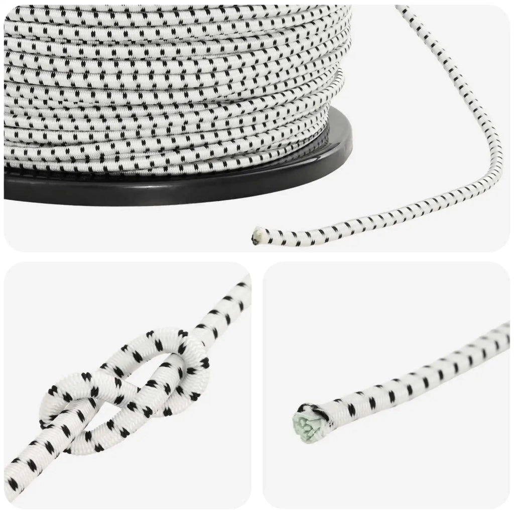 Corde Bungee 4 mm Nero e Bianco PP e gomma 42047641