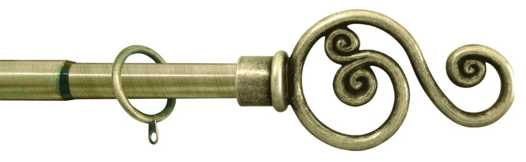 Utilia BASTONE PER TENDE VIOLINO Estensibile cm. 120÷215 col. Oro antico