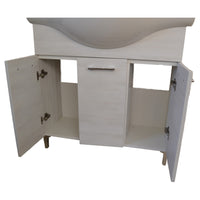 MOBILE BAGNO ROVERE BIANCO 3 ANTE 85 CM