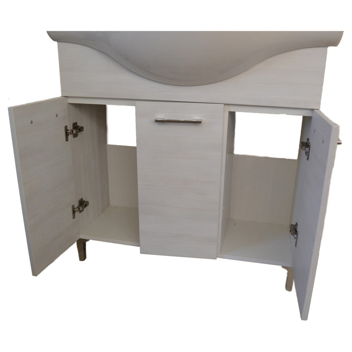 MOBILE BAGNO ROVERE BIANCO 3 ANTE 85 CM