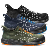 Scarpe da Lavoro Antinfortunistiche Basse S1SP ESD Ultra Leggera Slip-On | Sottozero Modello FLEXIFLY Verde/Arancio/43