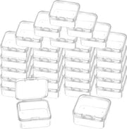 Set di 24 Scatole di Stoccaggio Transparenti con Coperchio per Collane e Accessori per Ricamo.