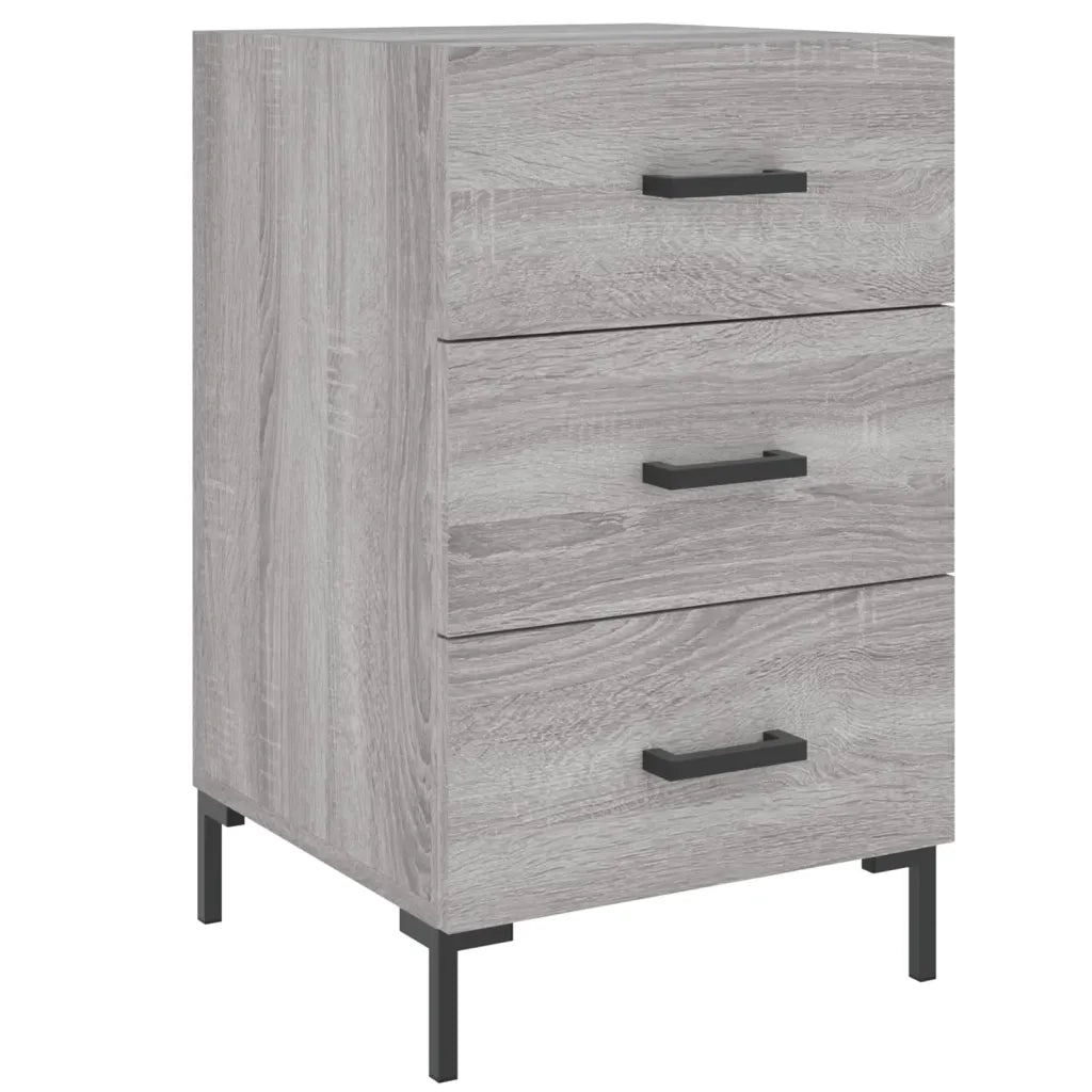 vidaXL Comodino Grigio Sonoma 40x40x66 cm in Legno Multistrato