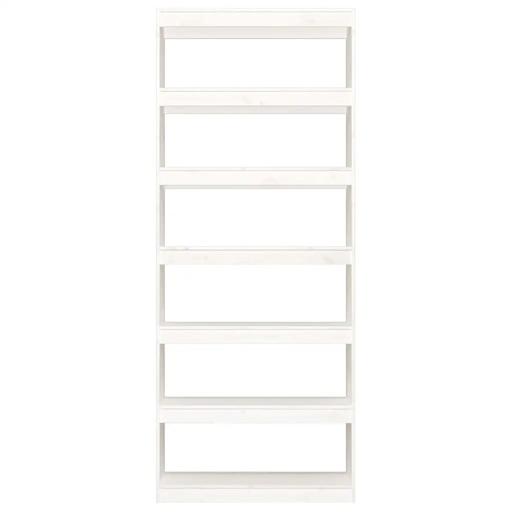 Libreria/Divisorio Bianco 80x30x199,5 cm in Massello di Pino 808204