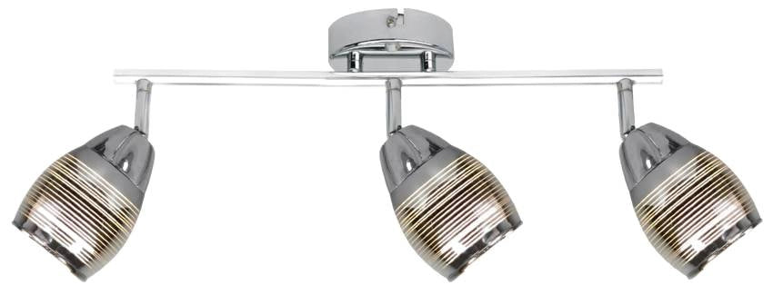 Plafoniera Candellux Milton 3 luci E14 cromo vetro
