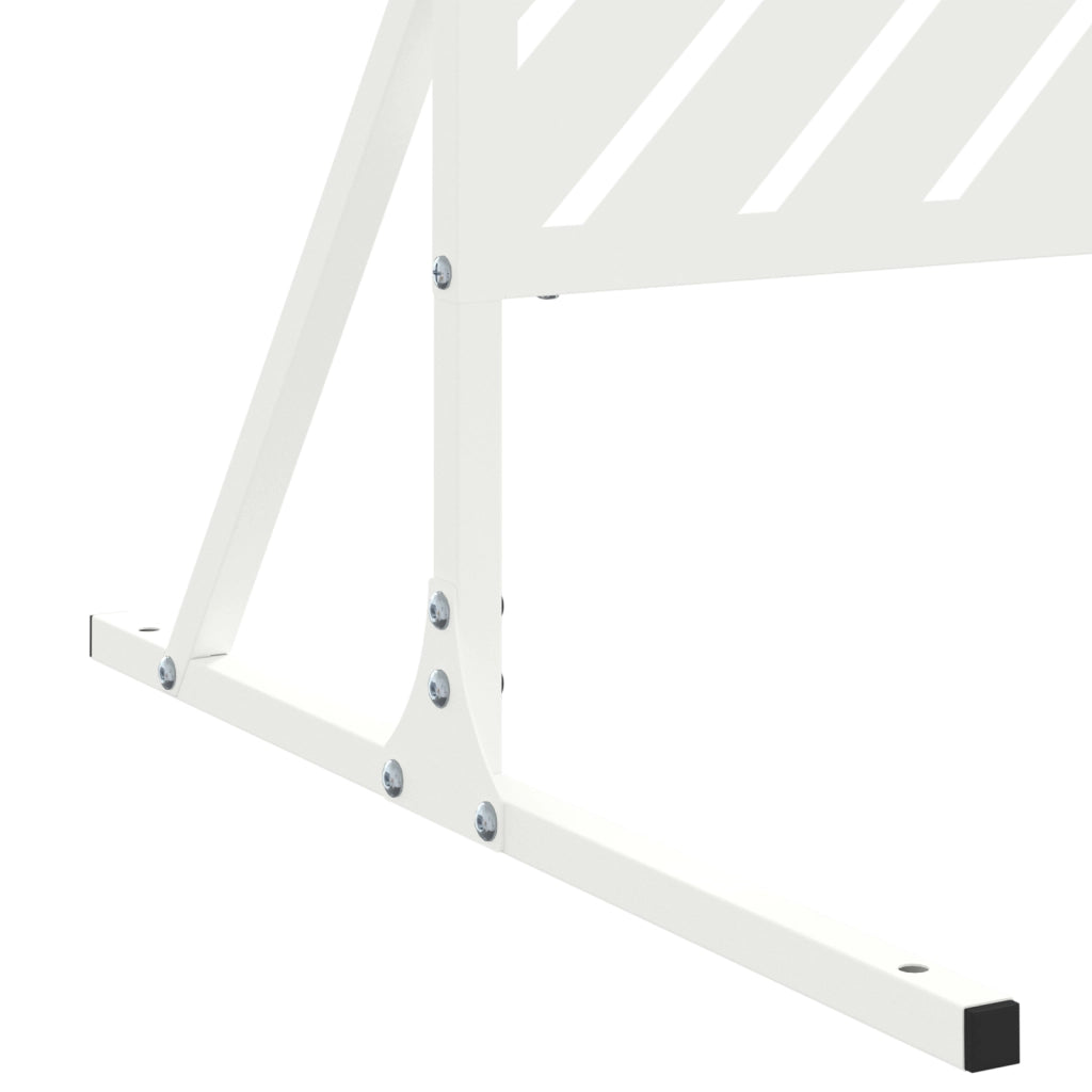 Pannello di Recinzione in Metallo Bianco Metallo Medio Durevole