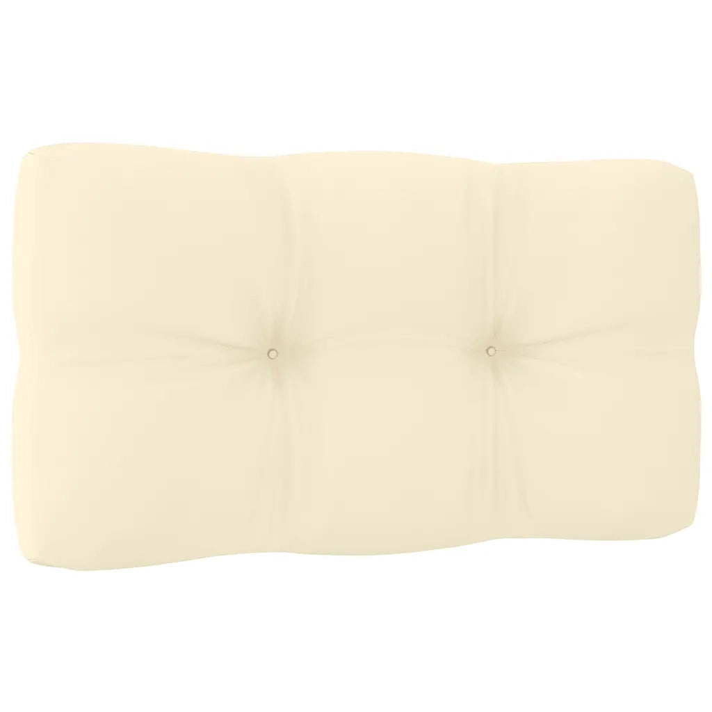 Divano Centrale da Giardino con Cuscini-Sofa Modulare-Divanetto da esterno Crema Massello di Pino 201820