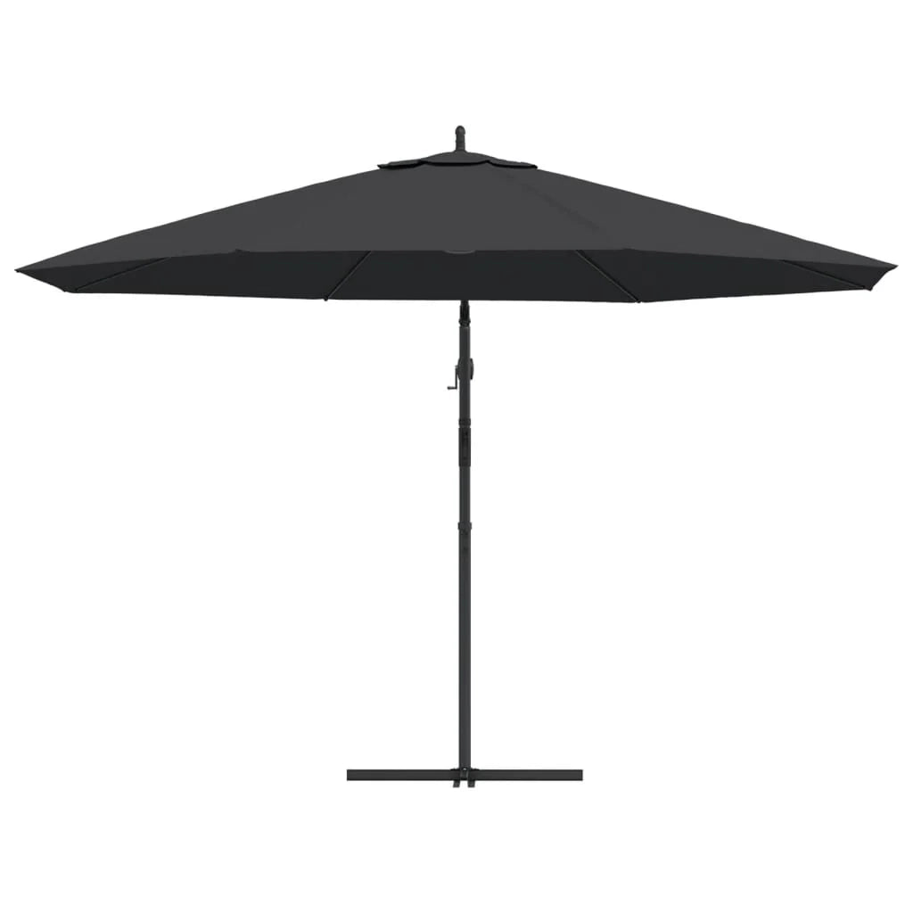 Ombrellone a braccio con palo in alluminio nero da 350 cm 02_0008482