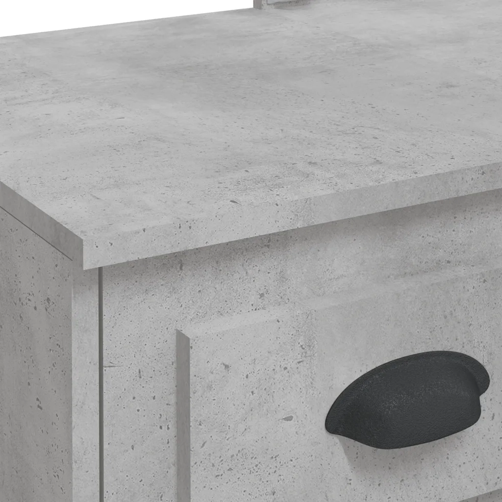 Toeletta | Tavolo da Trucco con Luci LED Grigio Cemento 90x42x132,5 cm
