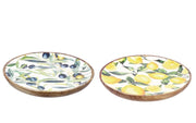 1 Pezzo Piatto da Tavola Tondo in Legno Yari 20 cm 2 Colori