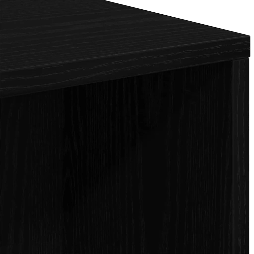 Libreria-Scaffale per Libri-Mobile di Stoccaggio Rovere Nero 50 x 25 x 102 cm