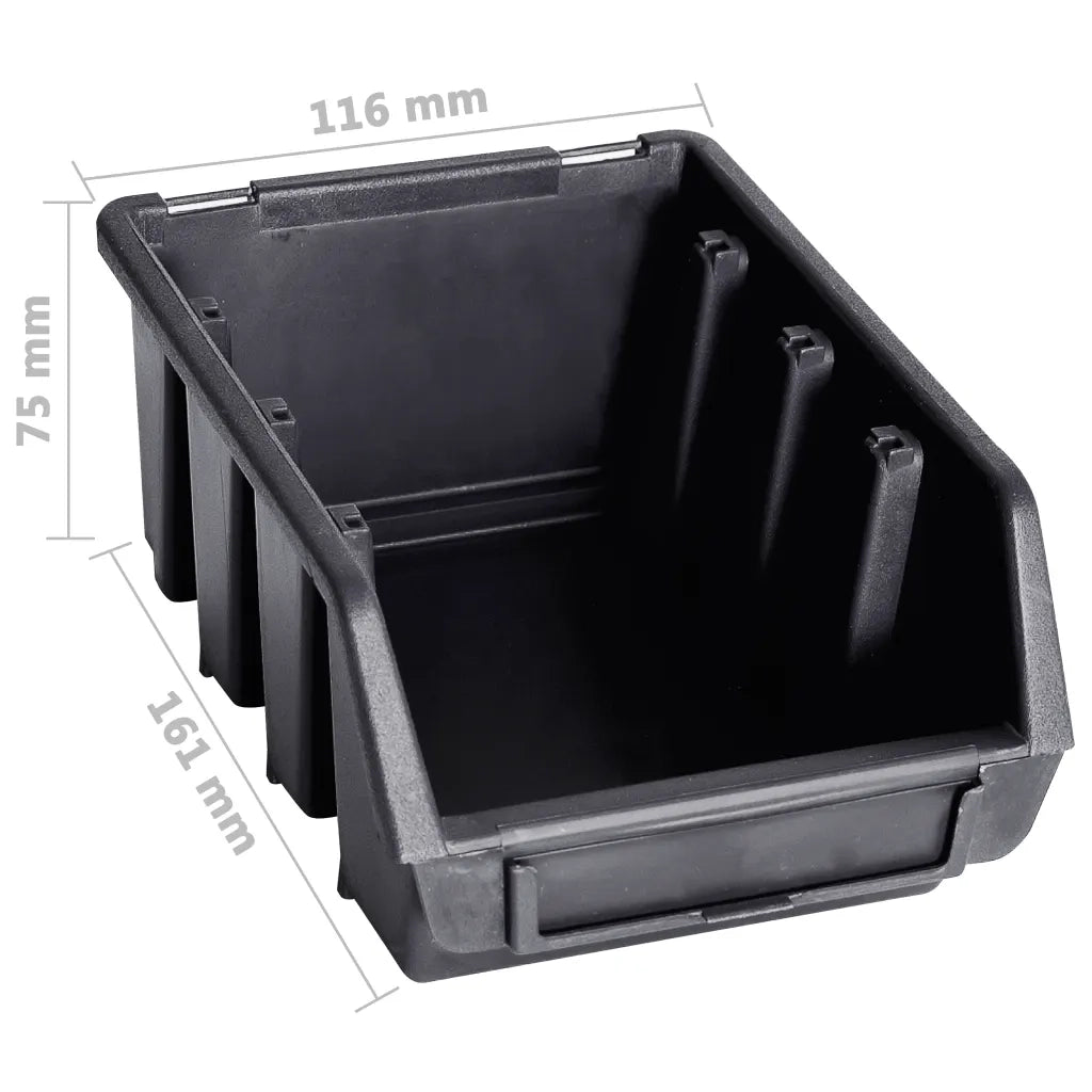 Kit Contenitori 29 pz con Pannelli a Parete Rosso e Nero CFW2234250