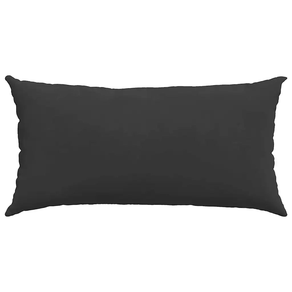 Cuscini da Divano 2 pcs Nero 80 x 40 cm Tessuto