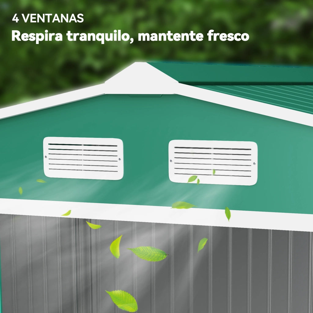 Casetta da Giardino ¨C Zephmum ¨C Verde Scuro 277x195x192 cm