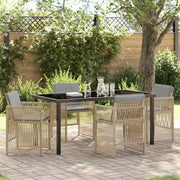 Set da Pranzo per Giardino 5 pcs Beige 3380671
