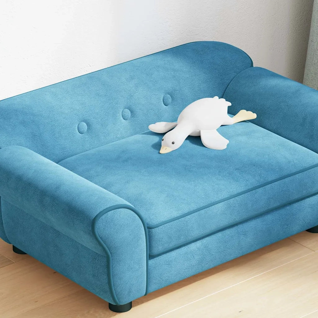 Divano per Cani Turchese 72x45x30 cm in Peluche