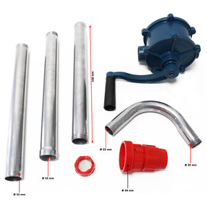 Pompa manuale per travaso gasolio in alluminio 22 l/min Pompa rotativa per fusti raccordo G2