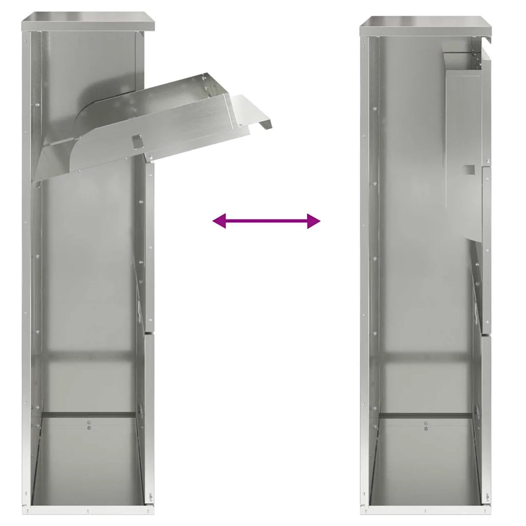 Cassetta per pacchi Argento 44 x 22 x 82 cm Acciaio zincato CFW3458335