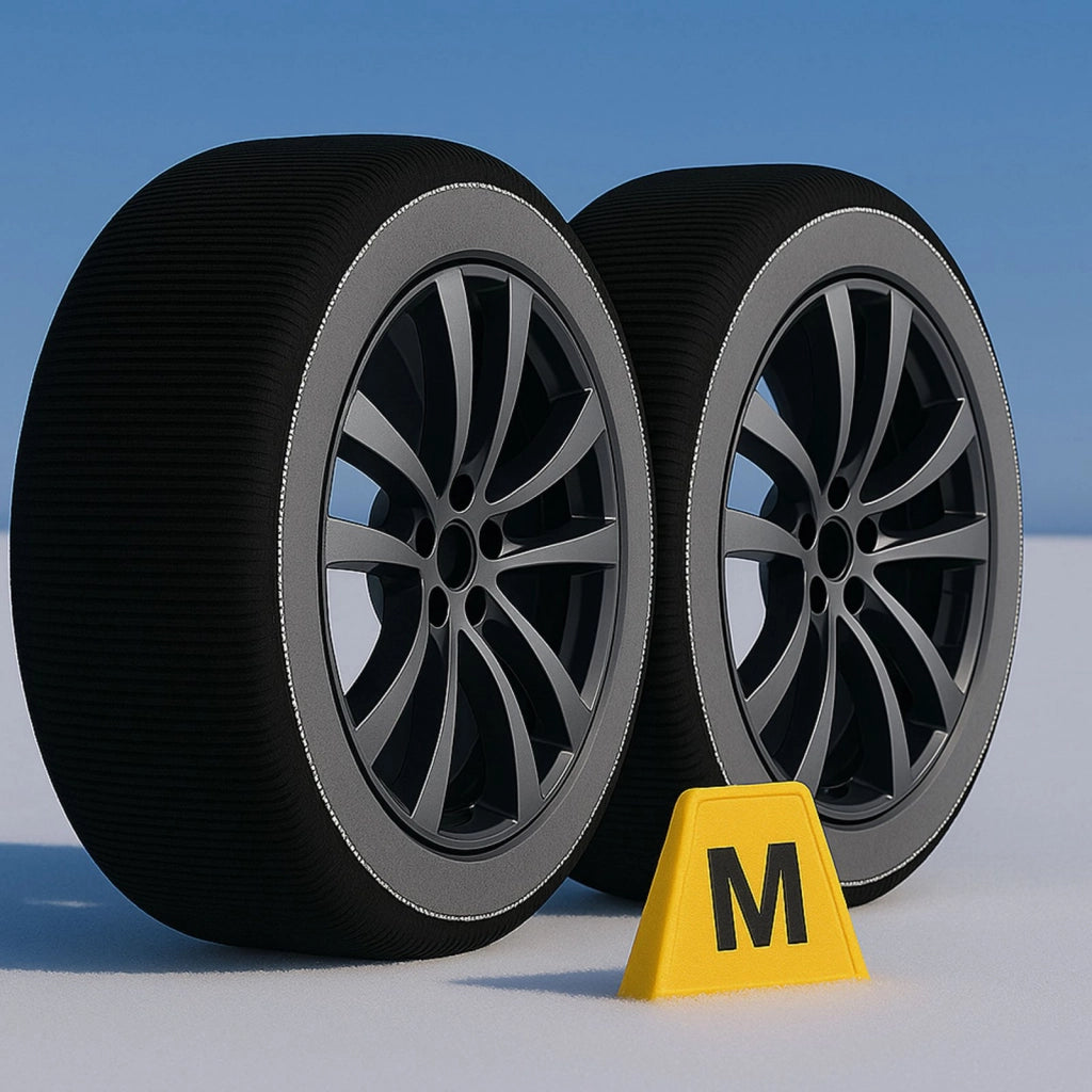 Calze Da Neve per Auto Omologate EN 16662-1 2020 Modello Nero Standard Misura M