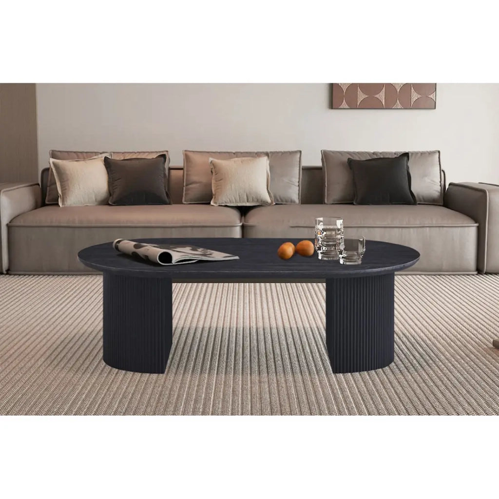 Tavolino VAGOS – Colore marrone scuro – Tavolino rettangolare 120x70 cm – MDF – Design contemporaneo